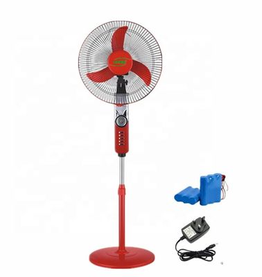 16 pulgadas fan de la batería de litio de 18 pulgadas, fan recargable del pedestal con la luz y cargador USB